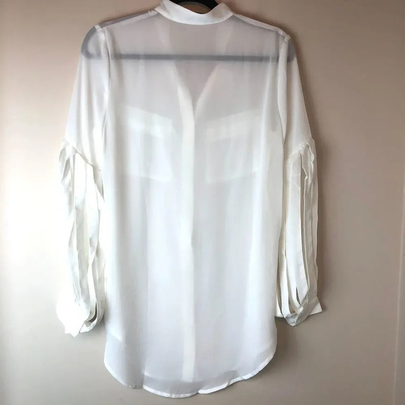 English Rose | White Rhinestone Arm Cutout Blouse - Picture 6 of 6